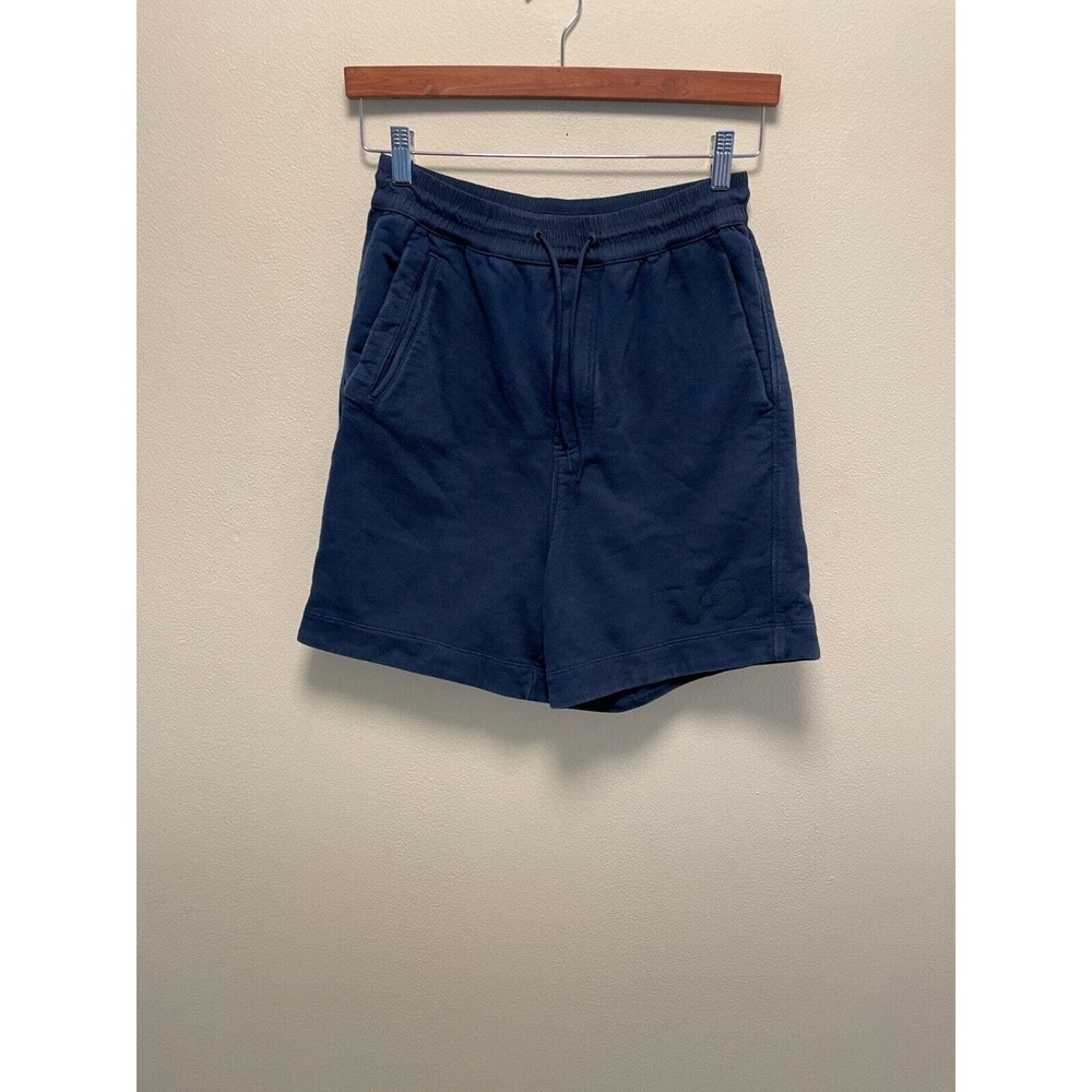 Y-3 Yohji Yamamoto Mens Sweat Shorts XS Navy Elastic Waist Drawstring Athleisure